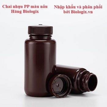 [Chính hãng] Chai nhựa PP màu nâu (PP Reagent Bottles-Amber), hãng Biologix