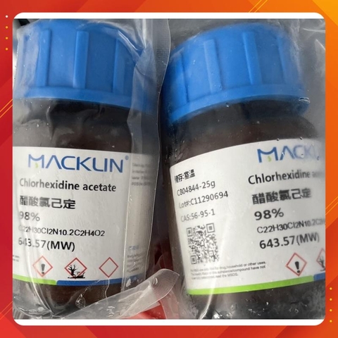 Chất Chlorhexidine acetate, lọ 25g, hãng Macklin