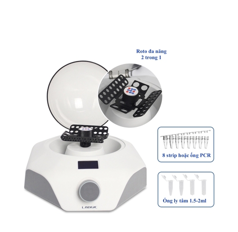Máy ly tâm MINI kết hợp trộn mẫu (Mixer and Centrifuge), model: L-CM-MINI, 4.000 vòng/phút, LABGIC