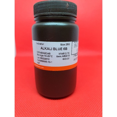 Chỉ thị Alkali blue 6B, dùng trong phòng thí nghiệm, AB1016, lọ 25g, hãng Bio Basic- Canada