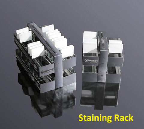 Giá INOX nhuộm 30-60 vị trí lam kính 75*25 mm (Staining Rack), hãng Biosharp
