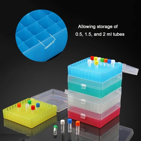 Hộp nhựa đựng Tube 2.0ml-5ml-15ml-50ml, 16-100 vị trí (Cryogenic Vial Box), hãng Fcombio