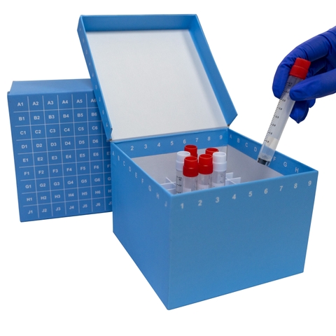 Hộp đựng ống Vial 0.5ml/1.5ml/2.0ml/5.0ml và lọ trữ lạnh, bằng bìa cứng, hãng Biologix-USA