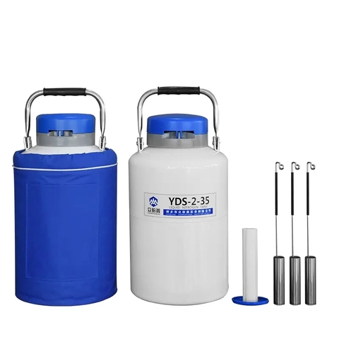 Bình chứa nitơ lỏng, dung tích 2L, model YDS-2-35S (Liquid nitrogen tank) 35mm diameter), hãng Labgic