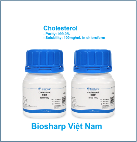 Chính hãng Cholesterol, Isoctanol, Purity: ≥99.0%, đóng gói: 25g/100g, Mã BS922, hãng Biosharp