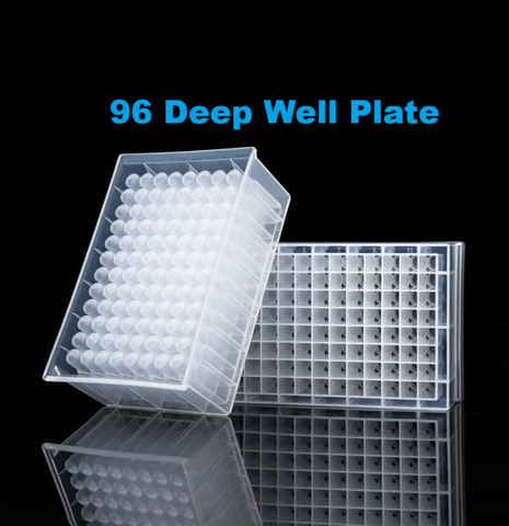 Deep Well Plates 96 giếng vuông, 2.2ml-đáy U, DNase & RNase free, Biologix