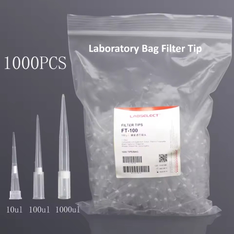 Đầu côn có lọc 10μL-1250μL (Filter Pipette Tip), đầu típ lọc, 1000 típ/túi, hãng Labselect