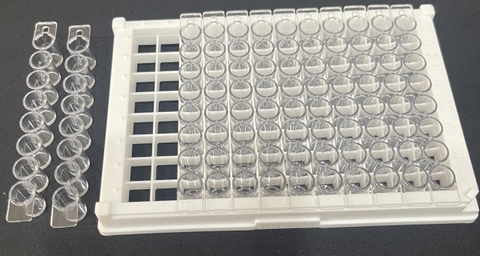 Đĩa elisa 96 giếng (ELISA plate), có thể tách rời, loại 8 trip, gói 1 chiếc - Fcombio, EL9608T tekcovina