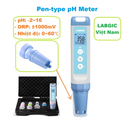 Máy đo pH/ORP/Nhiệt độ dạng bút, dải đo -2～20 pH, model: LPH-1, hãng LABGIC