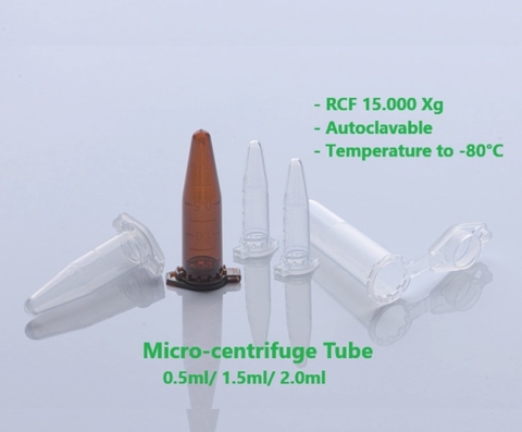 Ống ly tâm/ Eppendorf 0.5ml/1.5ml/2ml (Micro-centrifuge Tube) hãng Biosharp