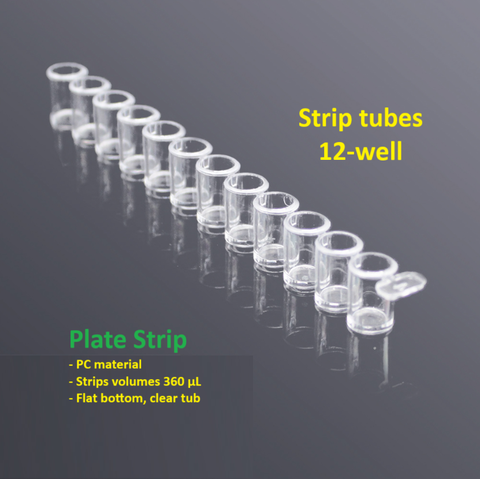 Dải Strip 8-well/ 12-well đáy phẳng, có thể bẻ rời (Strip tubes), Biosharp VN