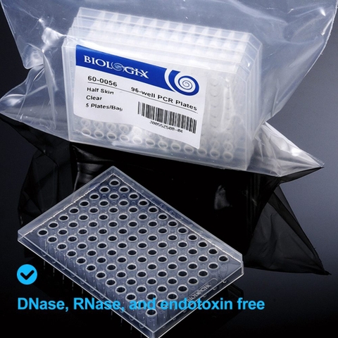 Đĩa PCR 0.1ml & 0.2ml, 5 chiếc/túi, PCR Plates, Full-skirted/ Half-Skirted/ Non-Skirted, hãng Biologix-USA