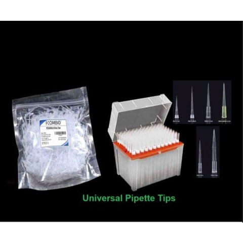 Đầu côn/ đầu típ 1250μl, 96 típ/hộp-500 típ/gói (Pipette tips-Virgin PP), Fcombio