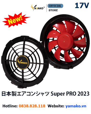 Quạt áo điều hoà 17V - 30.000MAH - Phụ kiện áo điều hoà Yamako Nhật Bản