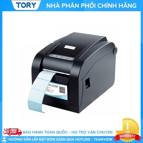 Máy in mã vạch, tem nhãn, decal, hàng chính hãng Xprinter XP-350BM khổ 80mm (kết nối USB + LAN)
