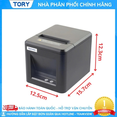 Máy in nhiệt, in bill hàng chính hãng Xprinter XP-T80W khổ 80mm, in điện thoại (kết nối USB + WIFI)