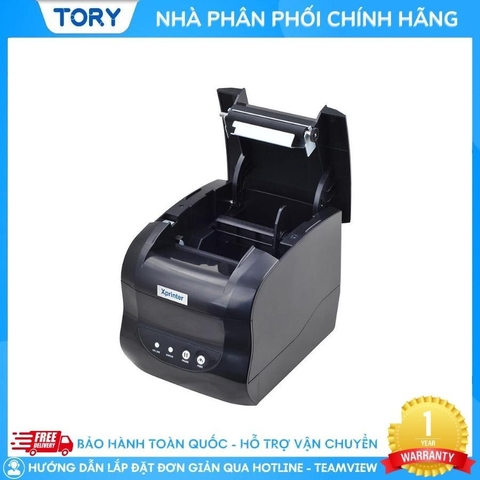 Máy in mã vạch, tem nhãn, decal, hàng chính hãng Xprinter XP-318B khổ 80mm (USB + LAN)