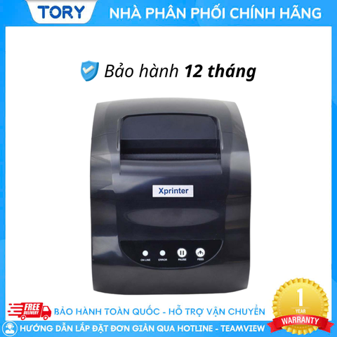 Máy in mã vạch, tem nhãn, decal, hàng chính hãng Xprinter XP-365B khổ 80mm (USB + LAN)