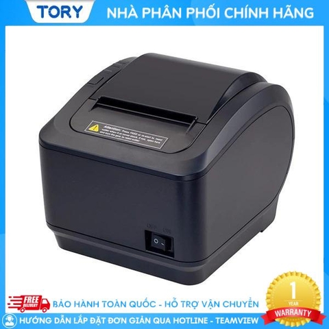 Máy in nhiệt, in bill hàng chính hãng Xprinter XP-K200L khổ 80mm, in điện thoại (kết nối USB + LAN)