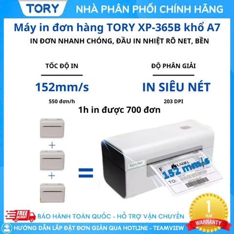 Máy in mã vạch, tem nhãn, decal, hàng chính hãng Xprinter XP-D465B(W) khổ 110mm (USB + Wifi)