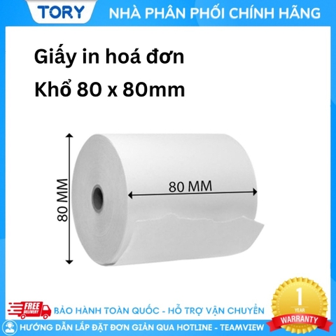 Thùng giấy in bill, giấy in nhiệt, giấy in hoá đơn khổ K80. Giấy in hoá đơn siêu thị, shop quần áo, tiệm cafe size 80mm