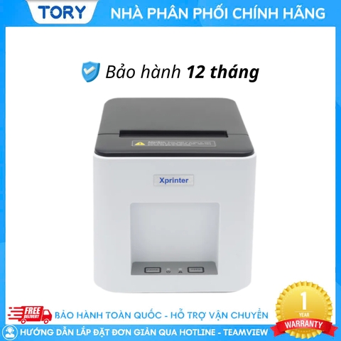 Máy in mã vạch, tem nhãn, decal, hàng chính hãng Xprinter XP-Q361U khổ 80mm  (USB + LAN)