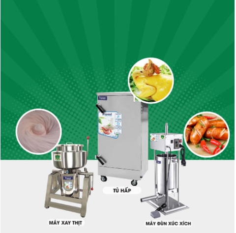 GIỚI THIỆU COMBO THIẾT BỊ CHẾ BIẾN GIÒ CHẢ / XÚC XÍCH.