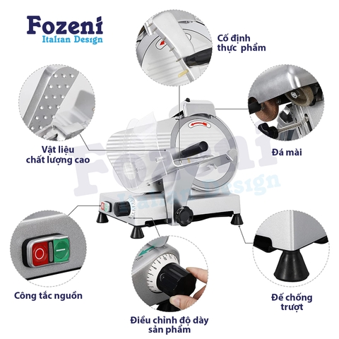 MÁY CẮT THỊT ĐÔNG LẠNH/THỊT CHÍN BÁN TỰ ĐỘNG FOZENI ES300