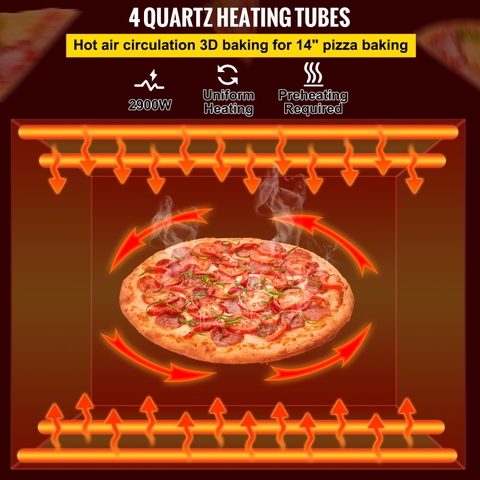 LÒ NƯỚNG BÁNH PIZZA 14INCH FOZENI CÓ BĂNG TẢI MODEL FZ-LNBT