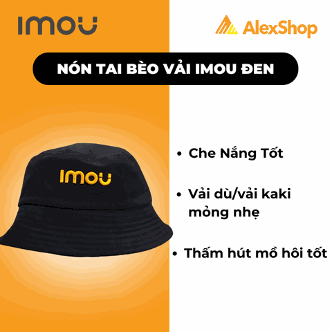 Nón Vải Vành IMOU Màu Đen Chính Hãng