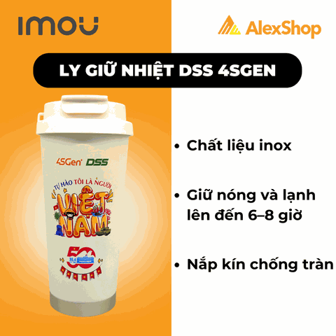 Ly Giữ Nhiệt DSS 4SGen – Trắng | Tối Giản – Giữ Nhiệt Tốt – Phong Cách Hiện Đại