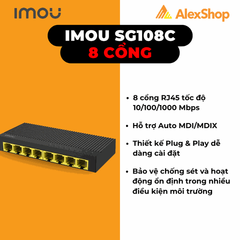 Bộ Chia Mạng Imou SG108C 8 Cổng Gigabit 1000M
