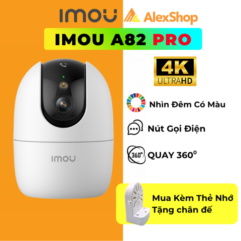 [8M-4K] Camera Imou A82 Pro, Trong Nhà, Màu Ban Đêm IPC-A82P-PRO