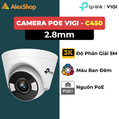 [5M] Camera Vigi C450 (2.8mm) Màu Ban Đêm, Đàm Thoại 2 Chiều Phân Giải 5M_TP-Link
