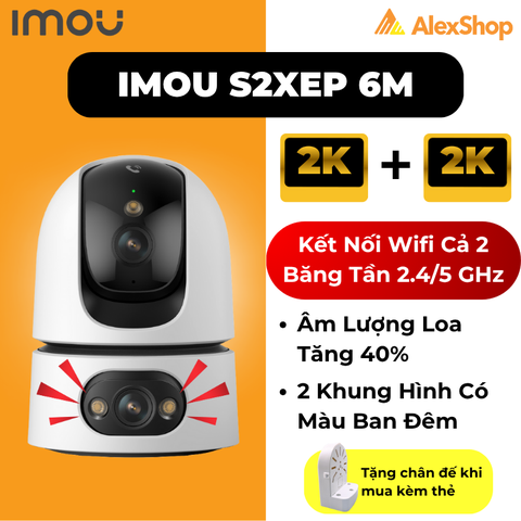 [6M] Camera 2 Mắt Trong Nhà Imou Ranger Dual Pro 6MP, Có Nút Gọi_ IPC-S2XEP-6M0S
