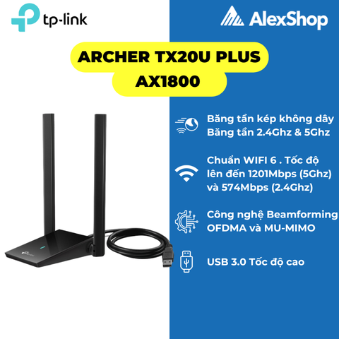 [AX1800] Thiết Bị Thu WiFi 6 TP-Link TX20U USB Wifi 6