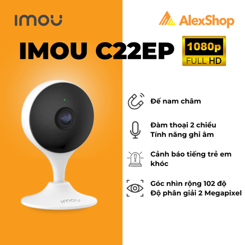[2M] Camera Wifi Imou C22EP Cue 2C Cố Định Trong Nhà, Đế Nam Châm