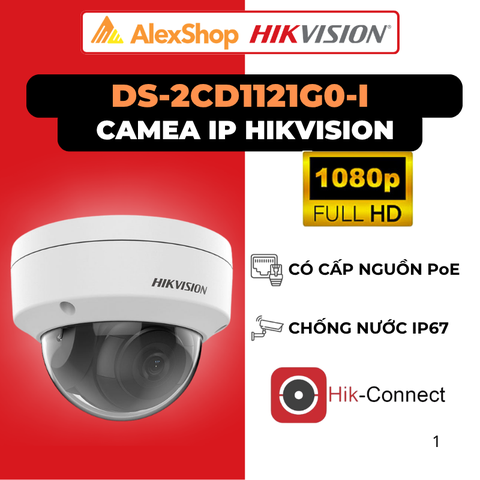 Camera IP 2MP Bán Cầu HIKVISION DS-2CD1121G0-I