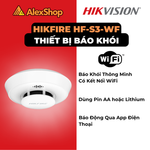Hikfire HF-S3-WF | Thiết Bị Cảm Biến Khói Wifi Dùng Pin