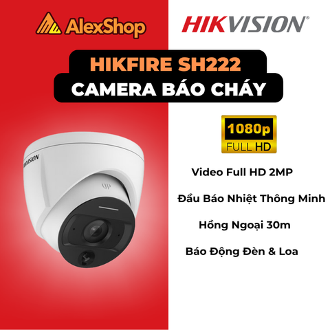 Hikfire SH222 | Camera Báo Cháy Tích Hợp Đầu Báo Nhiệt Phân Giải 2MP