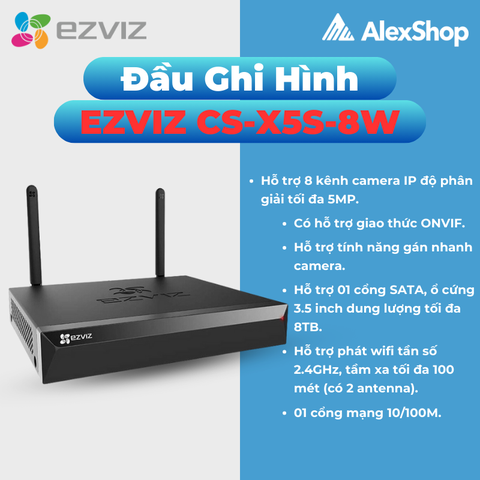 Đầu Ghi Ezivz 8 Kênh CS - X5S -8W