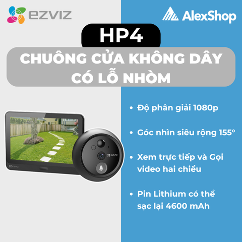 [2M] Chuông Cửa Thông Minh Ezviz HP4_2WPFBS