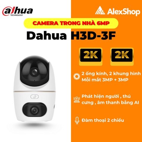 [6M] Camera 2 Mắt Dahua H3D-3F 6M Trong Nhà 2 Mắt