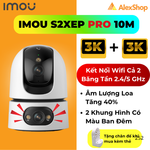 [10M] Camera 2 Mắt Trong Nhà Imou Ranger Dual Pro 10MP, Có Nút Gọi_ IPC-S2XEP-10M0S