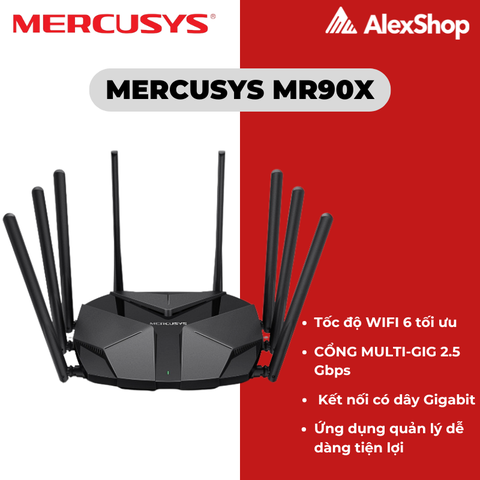 [AX6000] Thiết Bị Phát Wifi 6 Mercusys MR90X Băng Tần Kép AX6000