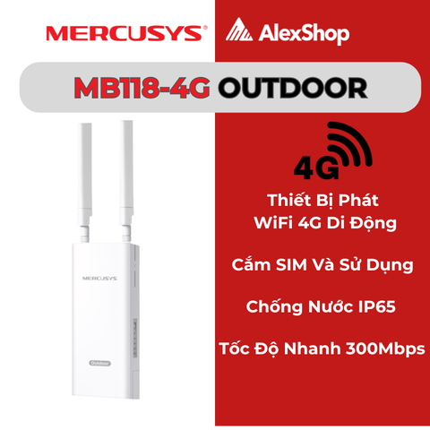 [300Mb]Mercusys MB118-4G Wireless 4G LTE Outdoor
