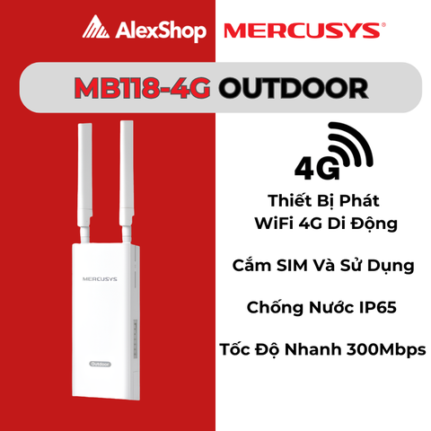 [300Mb]Mercusys MB118-4G Wireless 4G LTE Outdoor