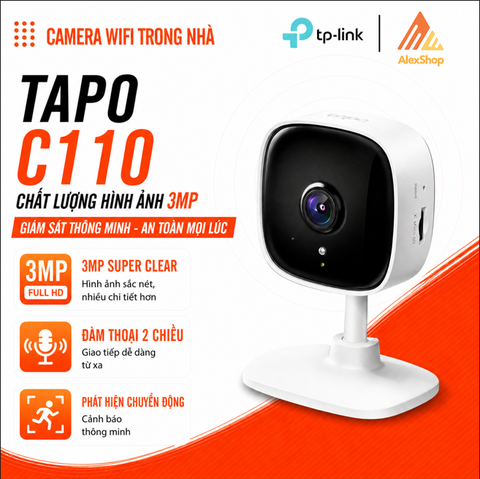 [3M] Camera Tapo C110 Trong Nhà Cố Định Góc Rộng_TP-Link