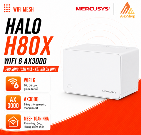 [AX3000] HALO H80X 3Packs Hệ Thống Mesh Wi-Fi 6 AX3000 Toàn Bộ Nhà