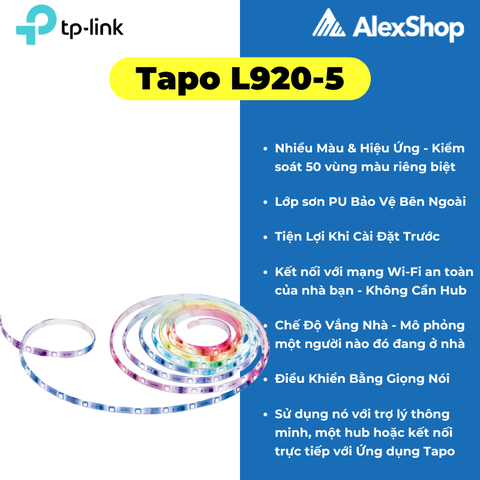 Tapo L920-5 Bộ Đèn LED Thông Minh Wi-Fi, Nhiều Màu